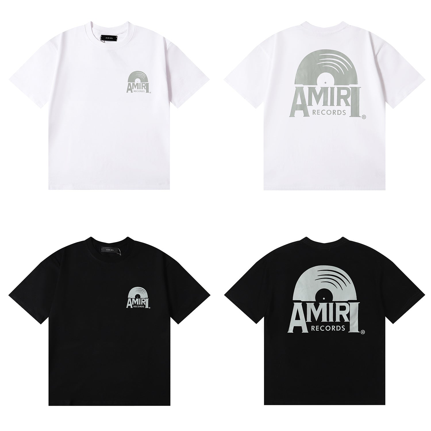 Amiri Rose Skull Letter Graphic Short Sleeve Tee Streetwear Unisex