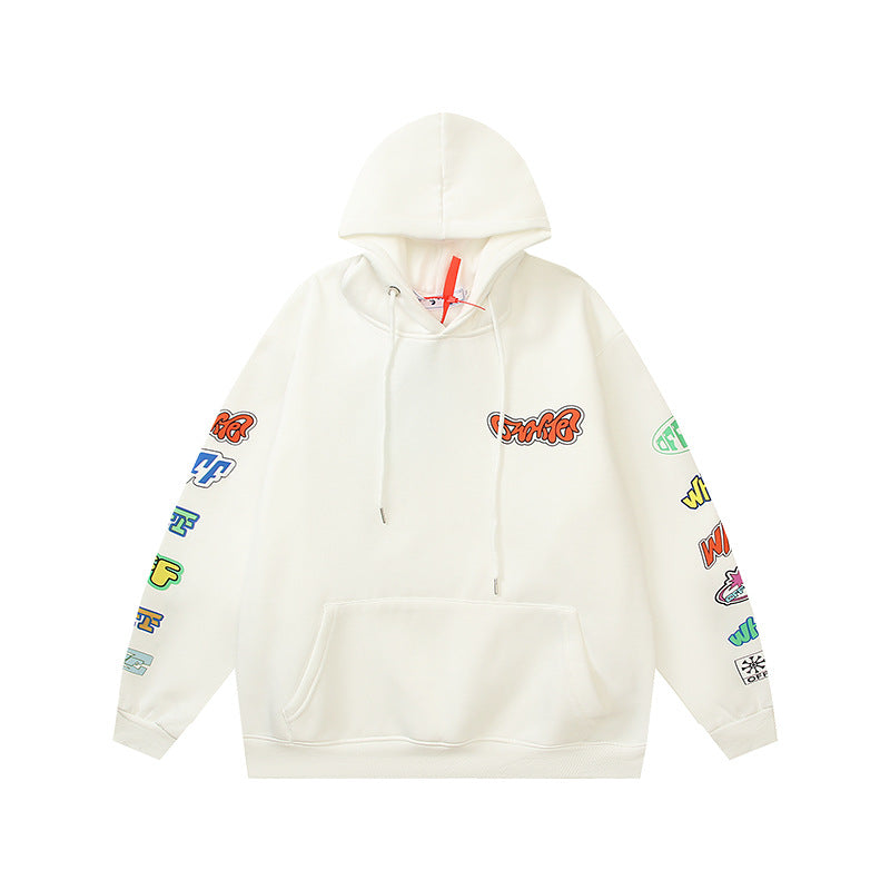Off-White Arrow Graphic Print Hoodie Streetwear Unisex