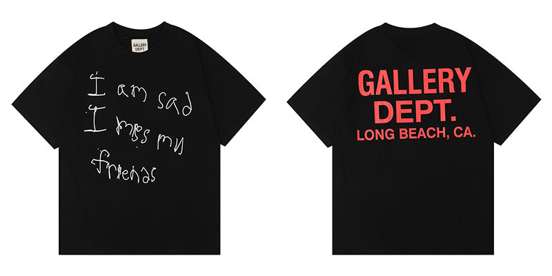 Gallery Dept Classic Logo Slogan Crew Neck Short Sleeve T‑Shirt Unisex