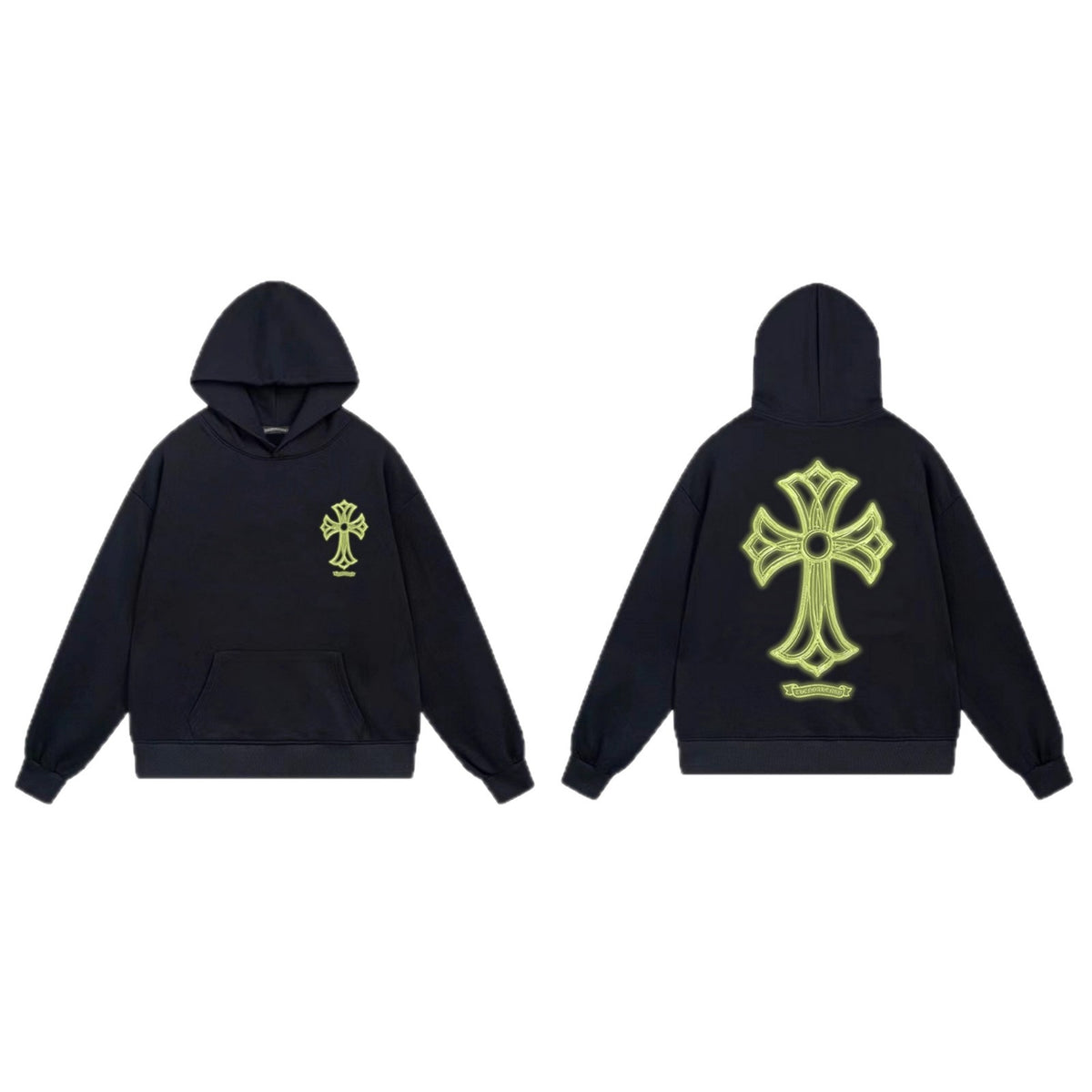 Chrome Hearts Cross Horseshoe Hoodie Vintage Goth Streetwear Pullover