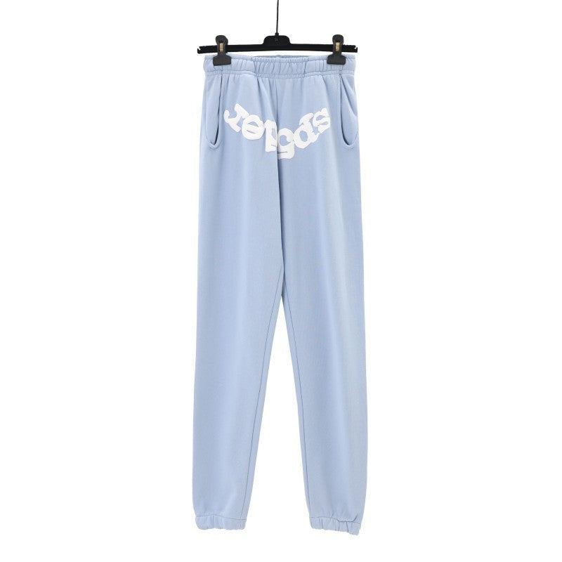 Sp5der Foam Print Spider Web Hoodie Sweatshirt Jogger Pants Set