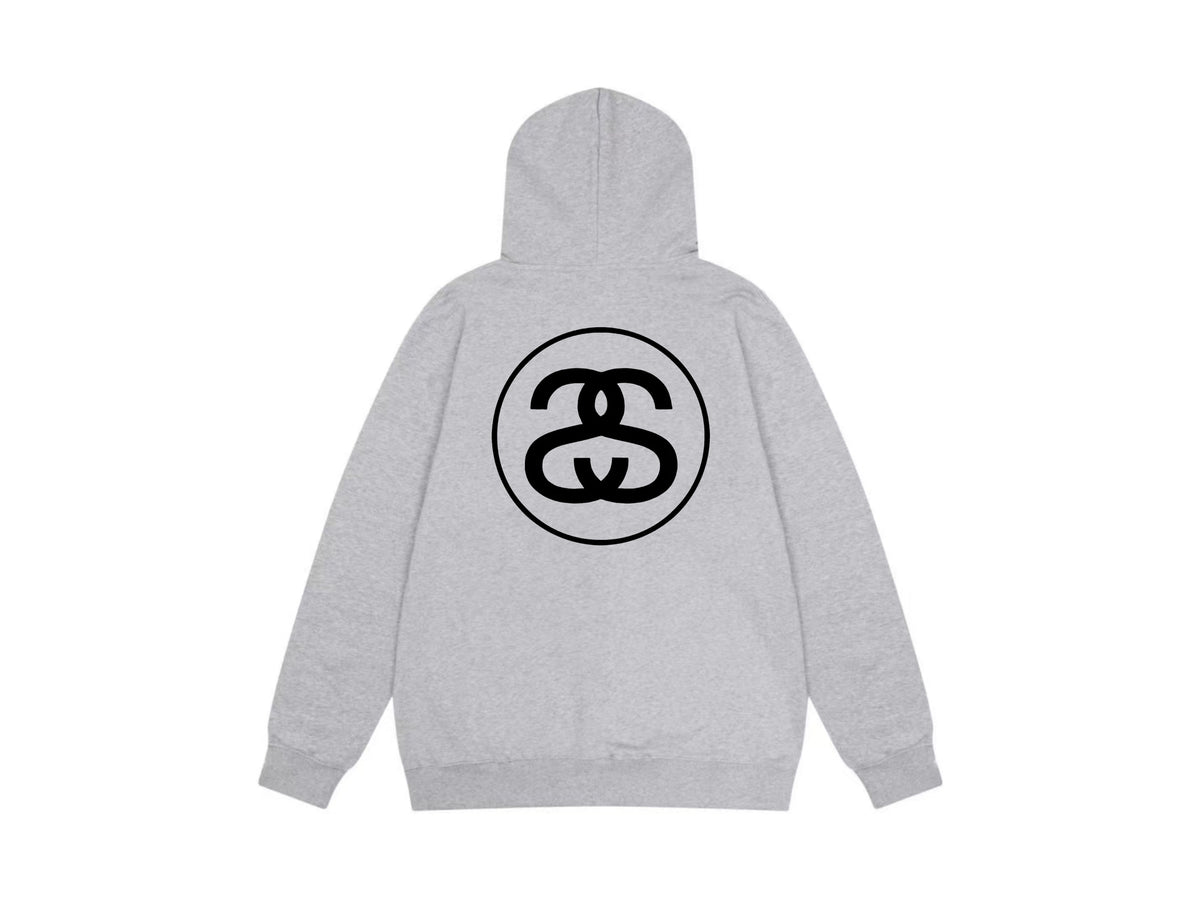 Stussy Zip Up Hoodie Multi Graphic Letter Print Streetwear Jacket