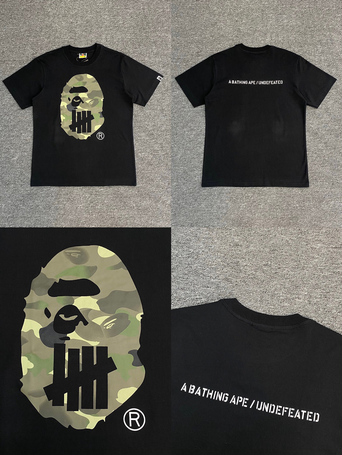 Bape Ape Head Camo Graphic Oversized Short Sleeve Tee Multi‑Style