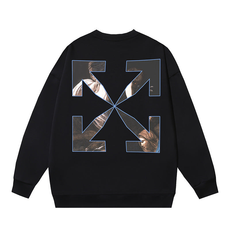 Off-White Multi Graphic Arrow Logo Unisex Crew Neck Sweatshirt