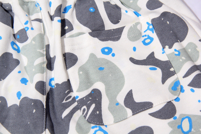 BAPE Shark Camo Print Streetwear Casual Shorts Unisex