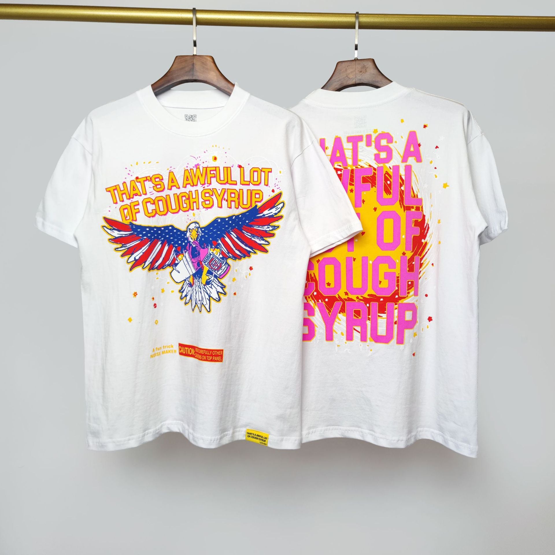 ALOCS Cough Syrup Letter Graphic Short Sleeve Tee Streetwear Unisex