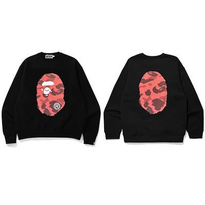 Bape Camo Ape Head Graphic Oversized Crewneck Streetwear Unisex