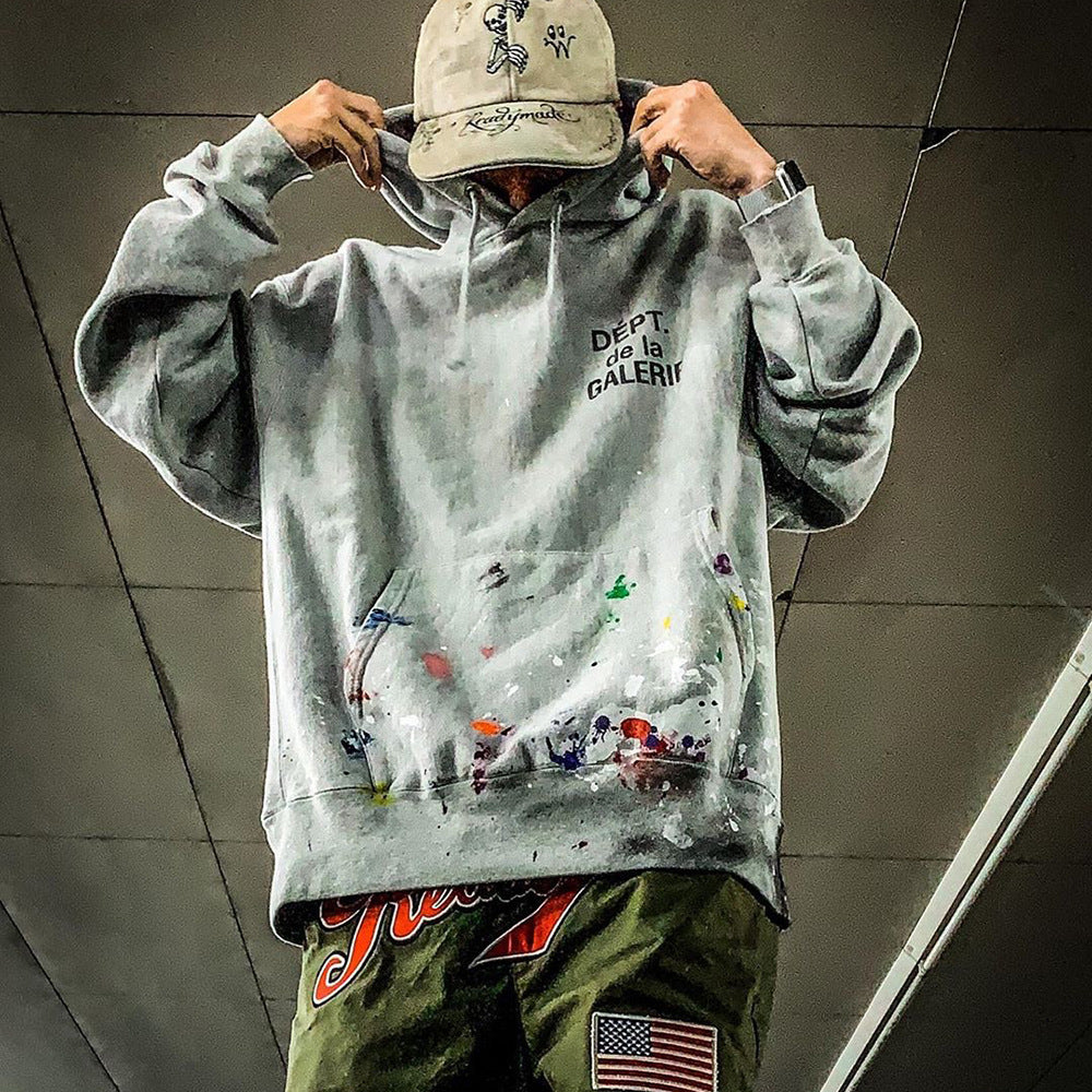 Gallery Dept Hollywood Letter Graphic Print Hoodie Streetwear Unisex