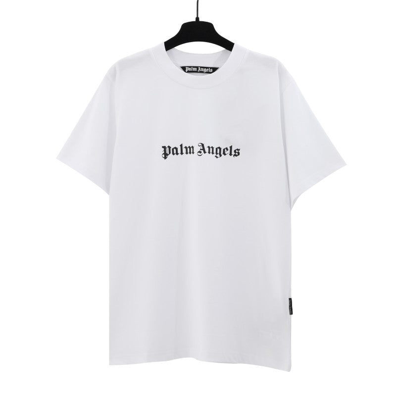 Palm Angels Graffiti Flame Palm Tree Graphic Oversized Tee Streetwear