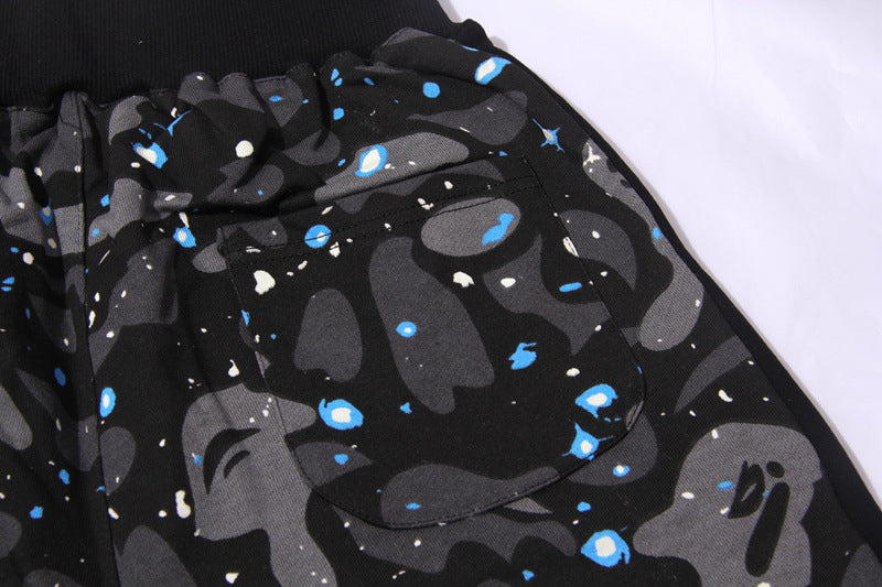 BAPE Shark Camo Print Streetwear Casual Shorts Unisex