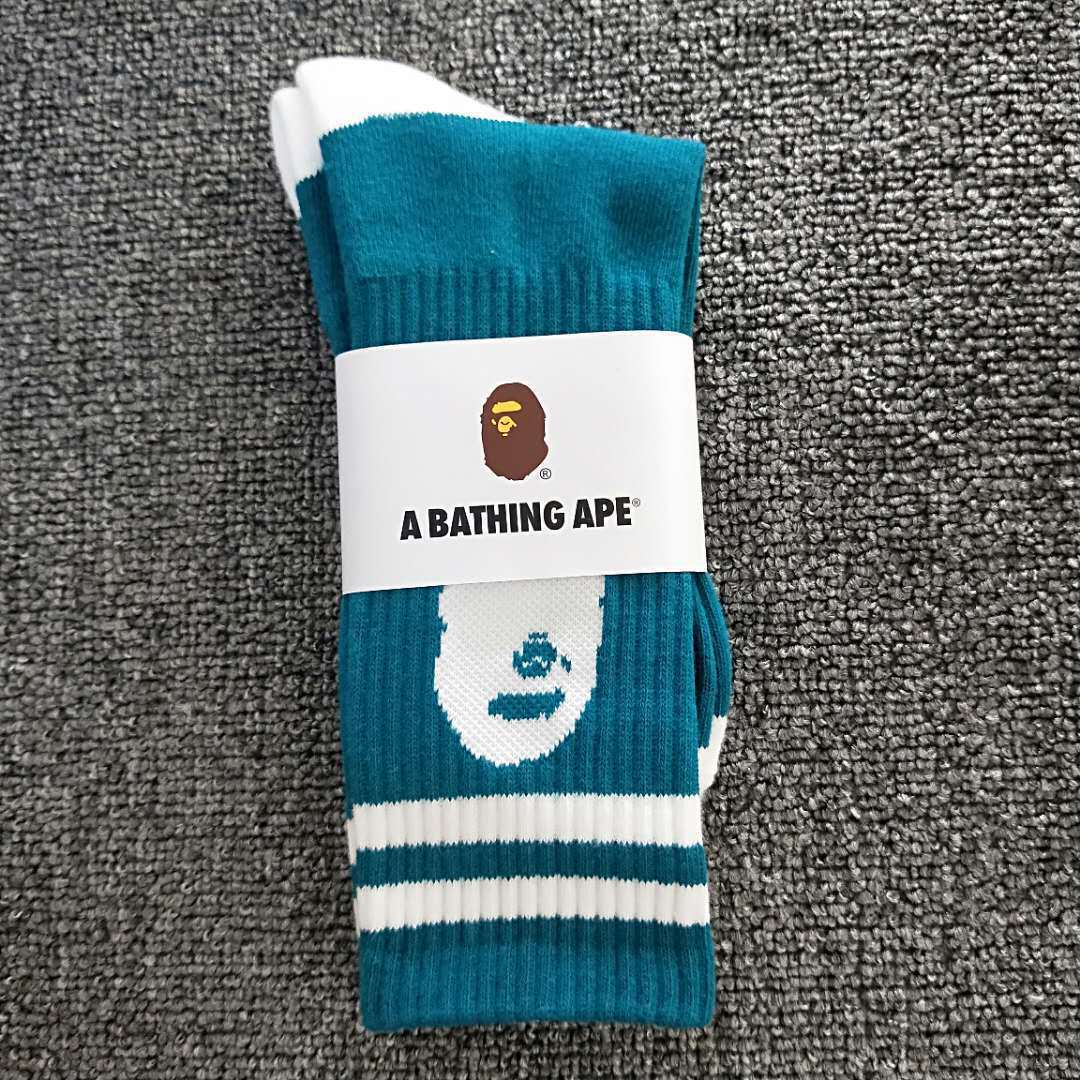 BAPE Ape Head Crew Socks Multi Graphic Prints