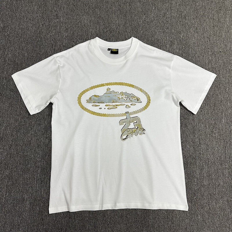 Corteiz Alcatraz Logo Letter Crew Neck Short Sleeve T‑Shirt Unisex