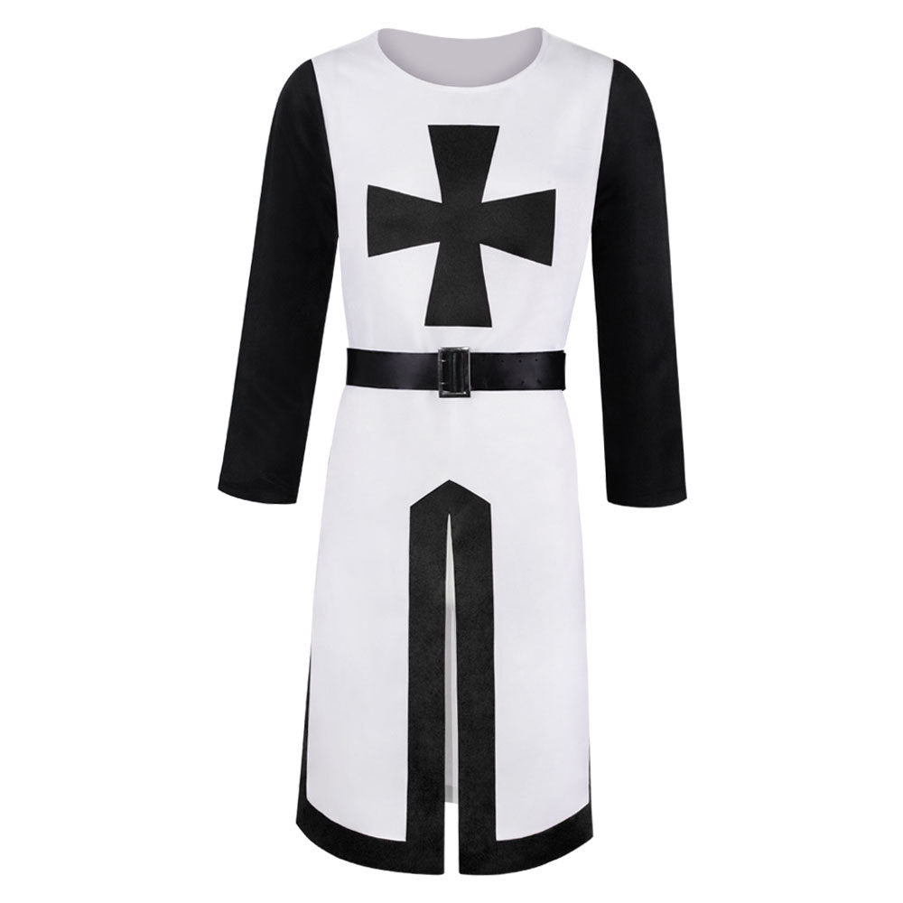 Halloween Templar Knight Cosplay Costume Medieval Crusader Outfit