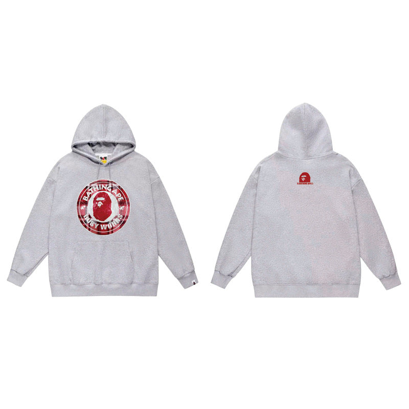 BAPE Ape Head Graphic Hoodie Camo Print Loose Cotton Pullover