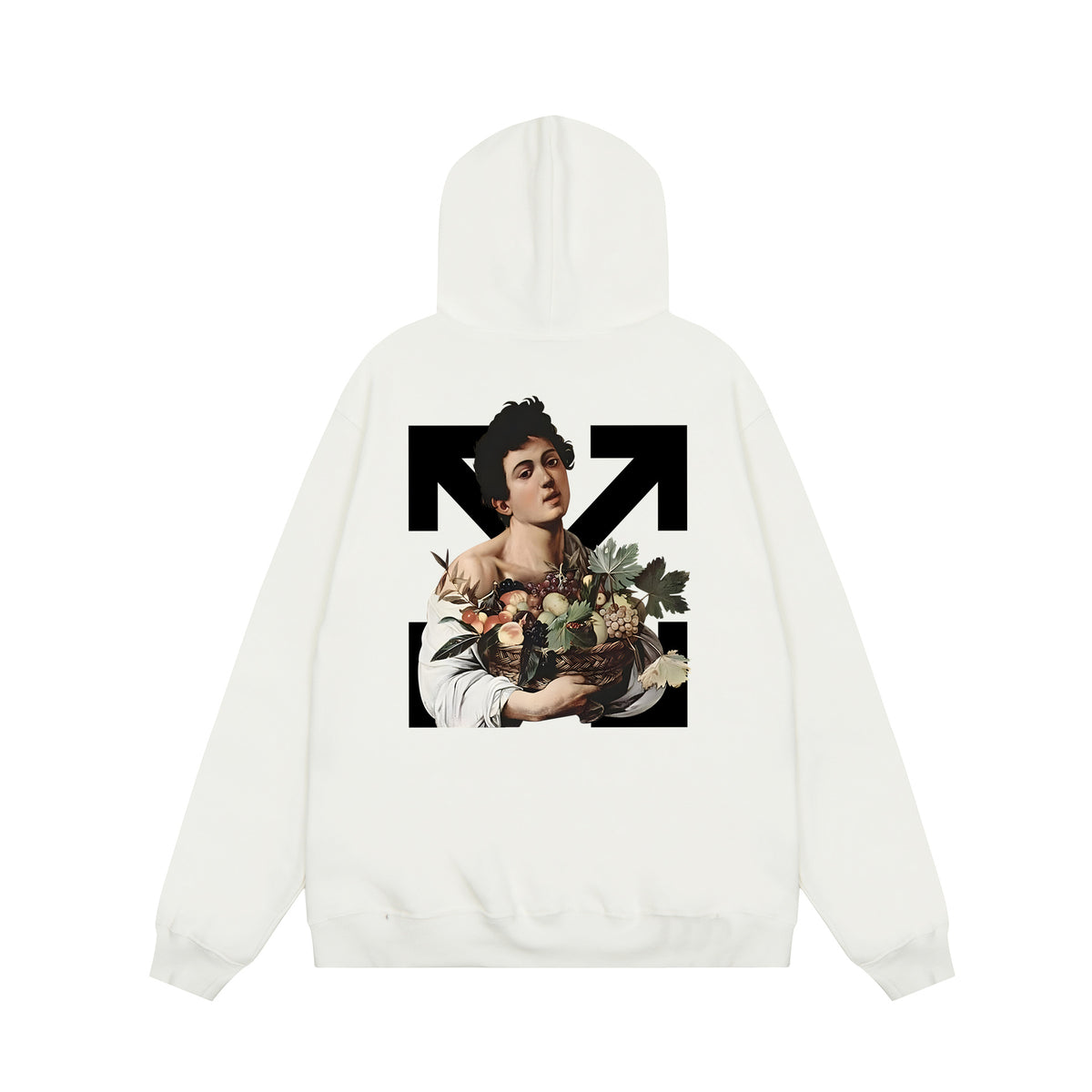 Off‑White Multi‑Arrow Abstract Graphic Oversized Hoodie Streetwear