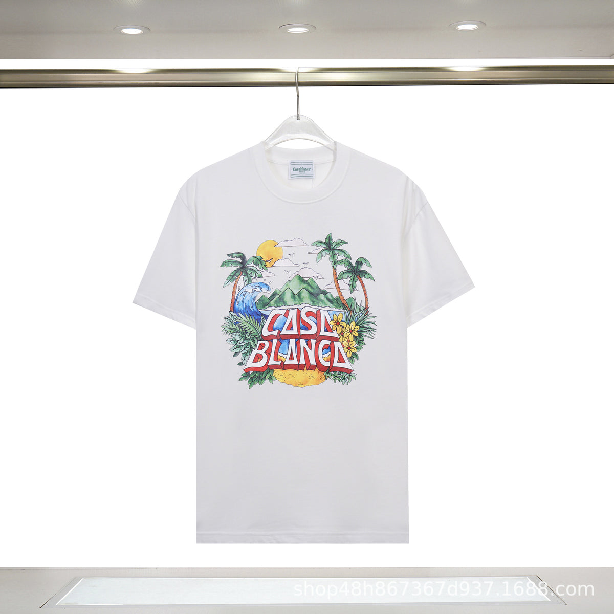 Casablanca Art Print Loose Unisex Short Sleeve Graphic T-Shirt