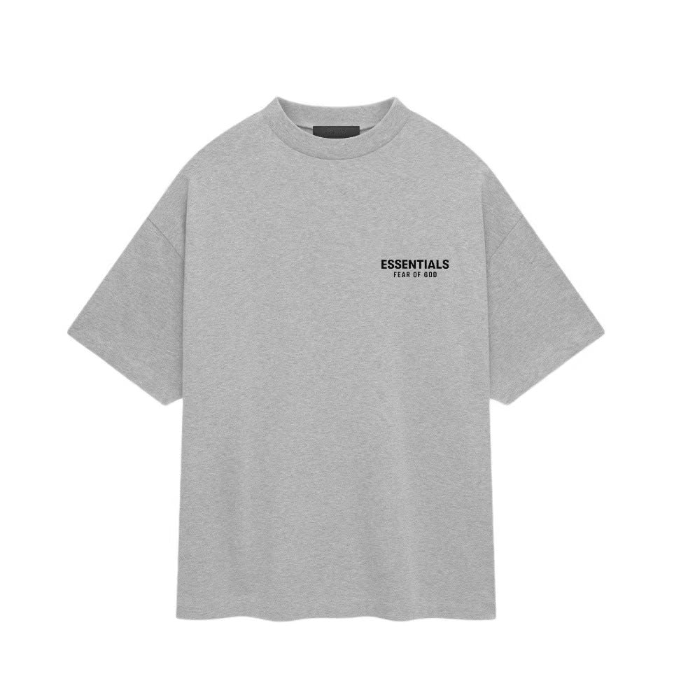 Fear Of God Essentials Rubber Print Letter Crew Neck Short Sleeve T Shirt