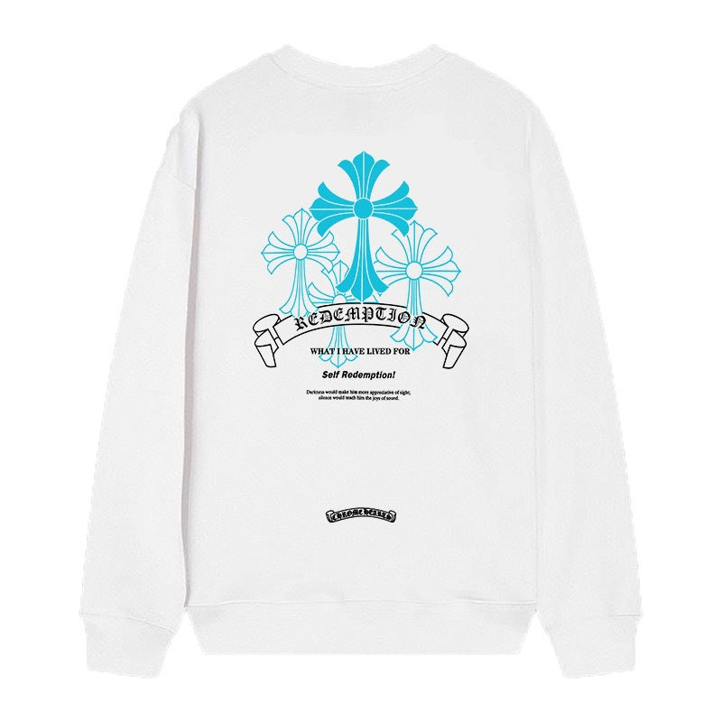 Chrome Hearts Cross Horseshoe Crewneck Sweatshirt Vintage Street Top