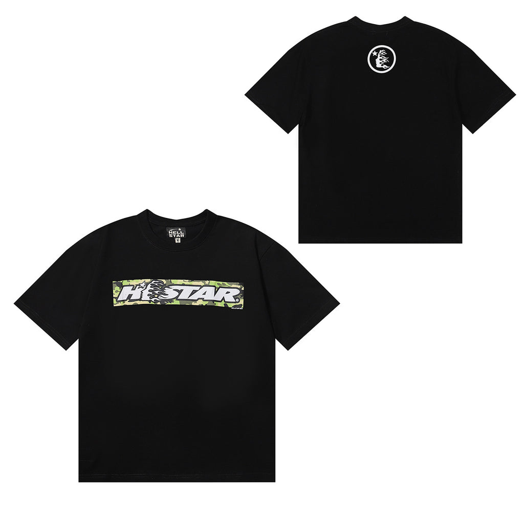 Hellstar Series Vintage Graphic Print Loose Unisex Streetwear T-Shirt
