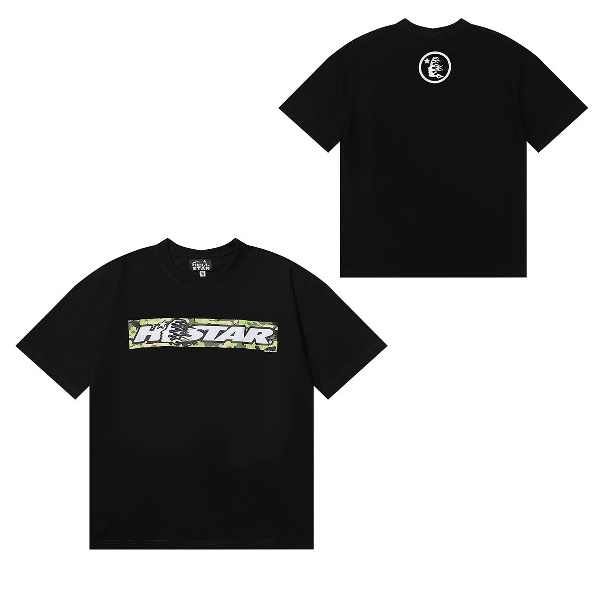 Hellstar Series Vintage Graphic Print Loose Unisex Streetwear T-Shirt