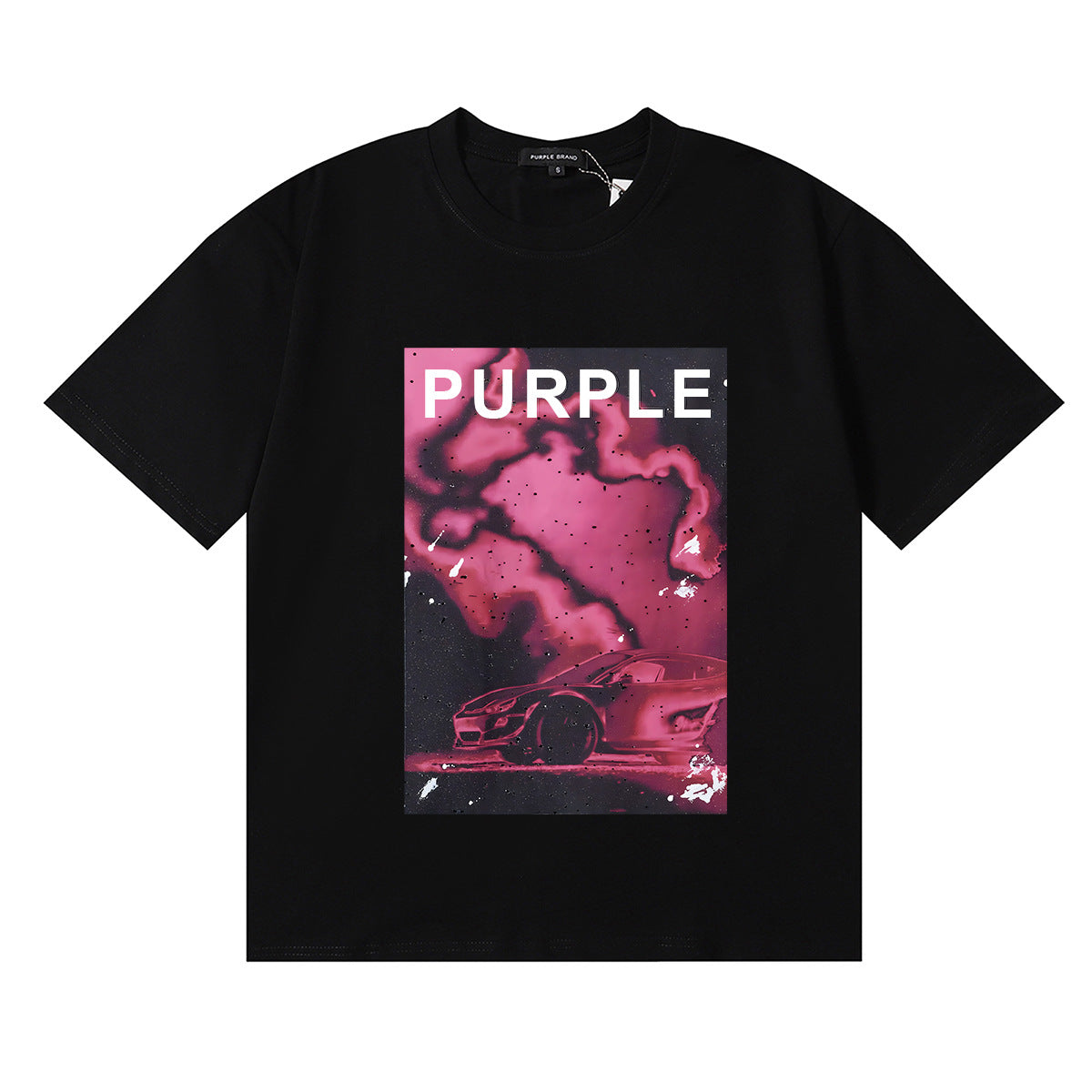 Purple Brand Graphic Tee Loose Unisex Vintage Streetwear T-Shirt