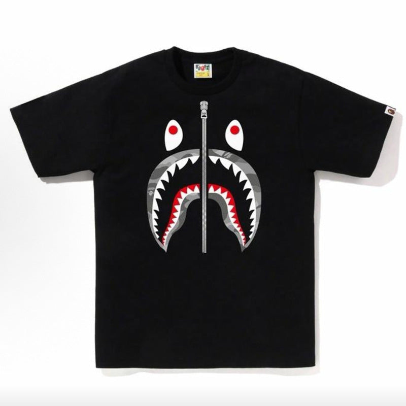 BAPE Ape Head Cartoon Print Loose Unisex Short Sleeve T-Shirt