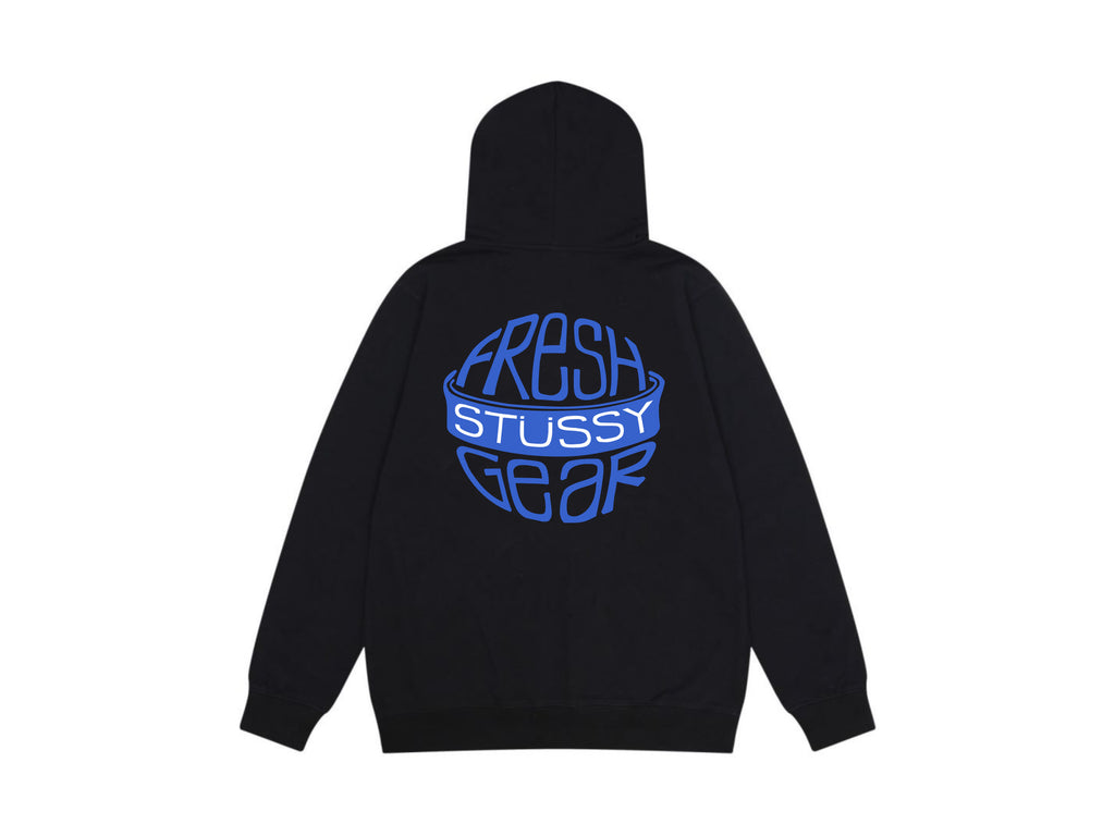 Stussy Zip Up Hoodie Multi Graphic Letter Print Streetwear Jacket