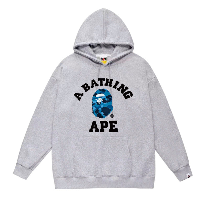 BAPE Ape Head Graphic Hoodie Camo Print Loose Cotton Pullover