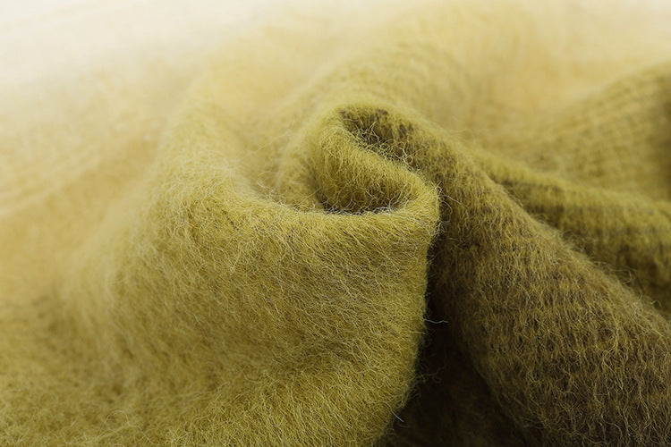 Off-White Arrow Mohair Sweater Gradient Fluffy Knit Pullover & Hoodie
