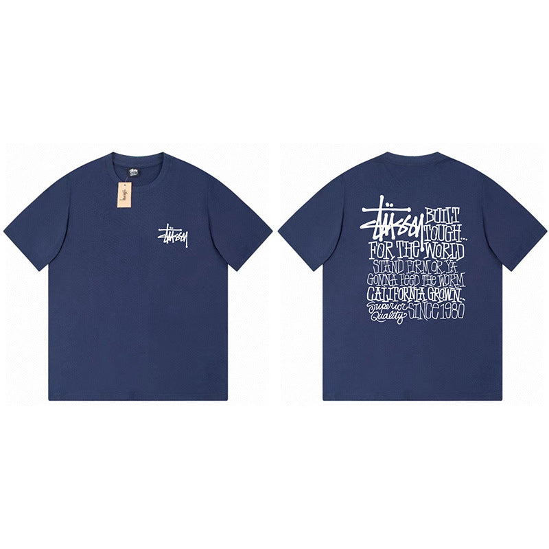 Stussy Graphic Print Collection Loose Casual Short Sleeve T-Shirt