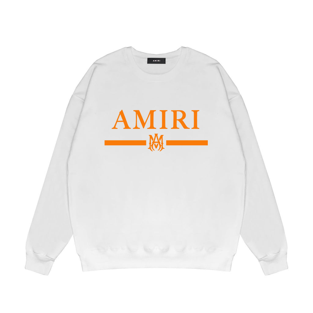 Amiri MA Bar Crewneck Sweatshirt Logo Print Street Pullover