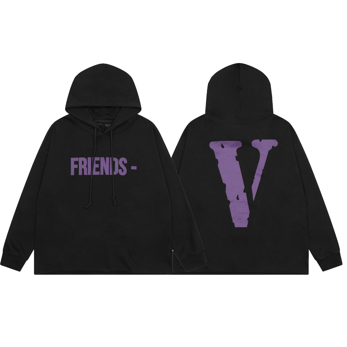 Vlone Friends Big V Logo American Style Unisex Hoodie