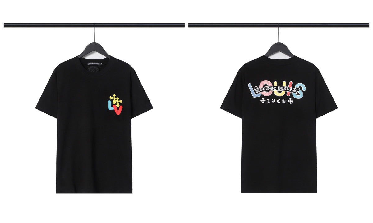 Chrome Hearts Cross Letter Graphic Short Sleeve Tee Streetwear Unisex