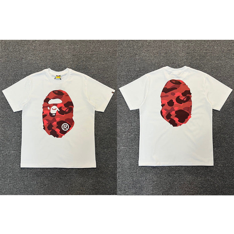 Bape Ape Head Shark Multi‑Print Oversized Tee Streetwear Unisex