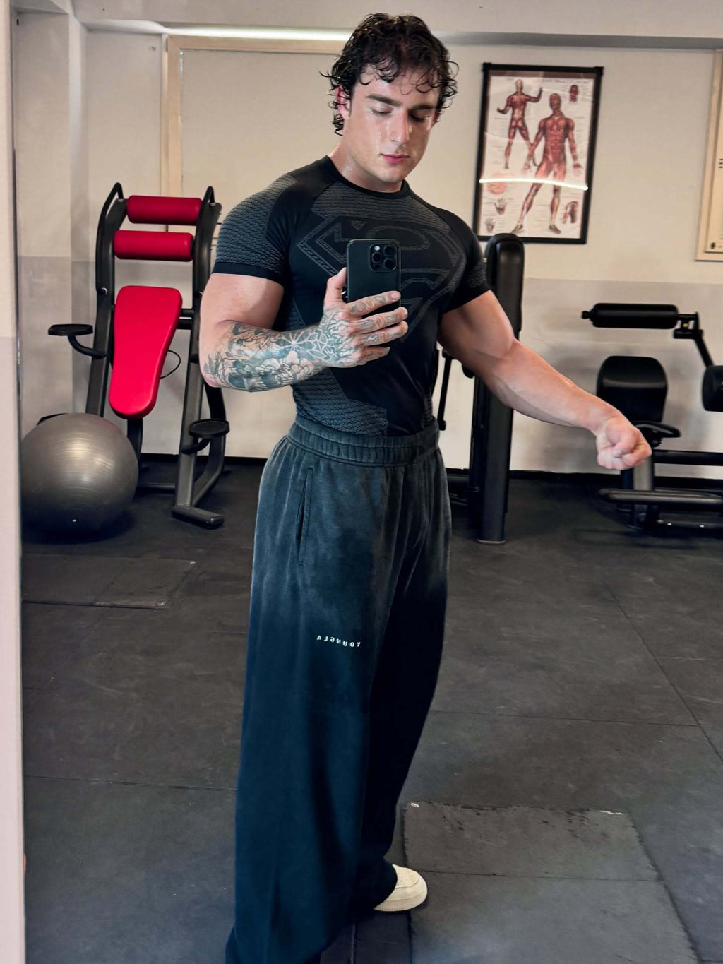 YOUNGLA 4117 Superman Compression Tees