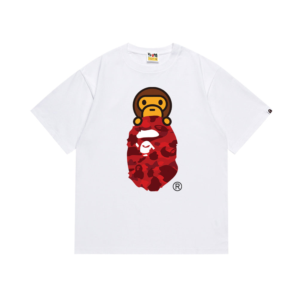 Bape Maneki Neko Ape Head Graphic Oversized Tee Streetwear Unisex