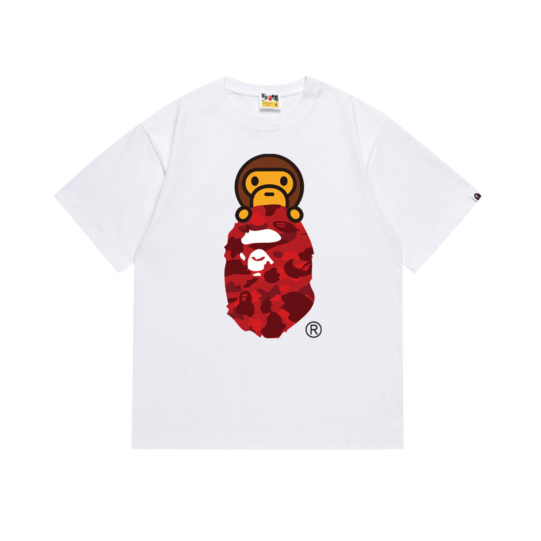 Bape Maneki Neko Ape Head Graphic Oversized Tee Streetwear Unisex