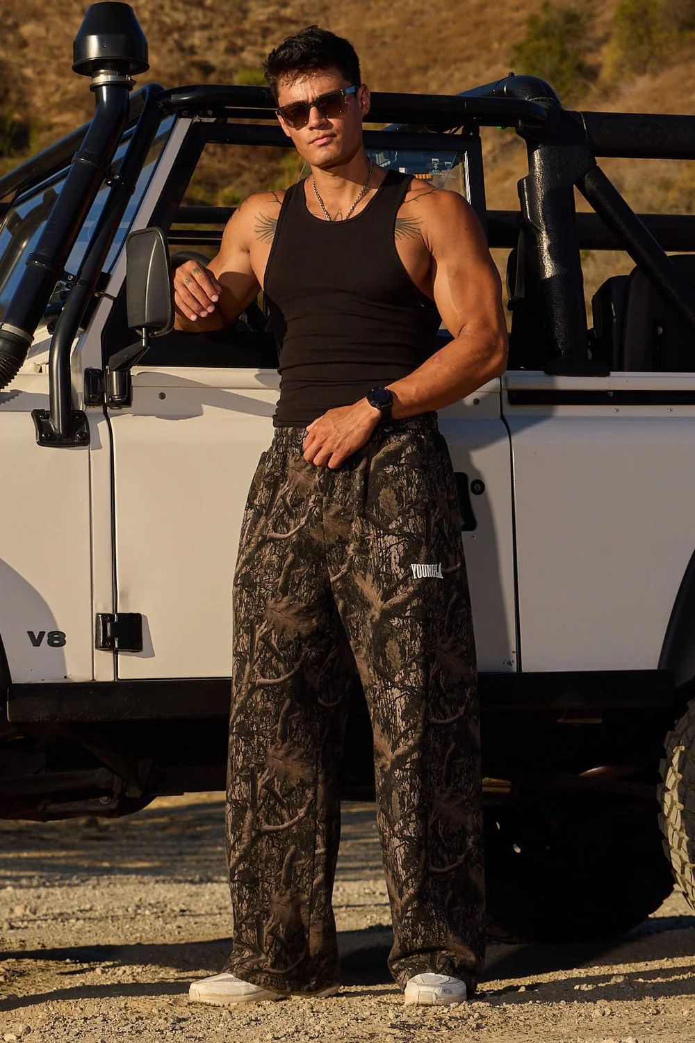 YOUNGLA 2133 Tree Camo Baggy Sweats