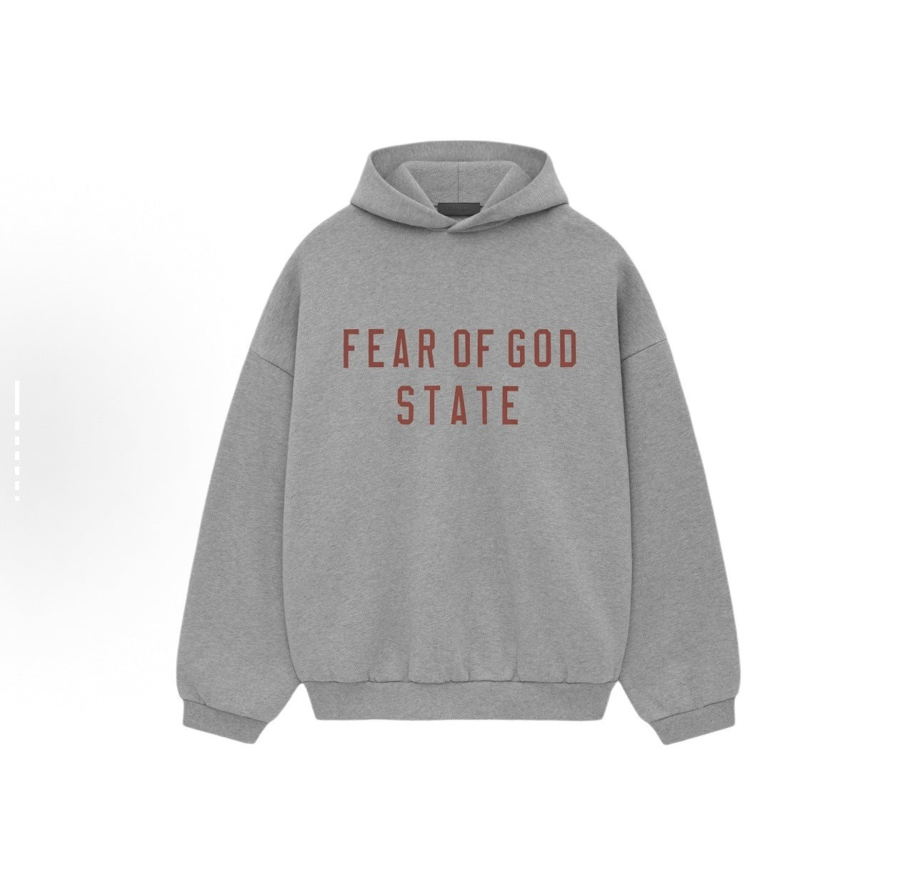 Fleece Lined Arch Letter Streetwear Print Pullover Hoodie