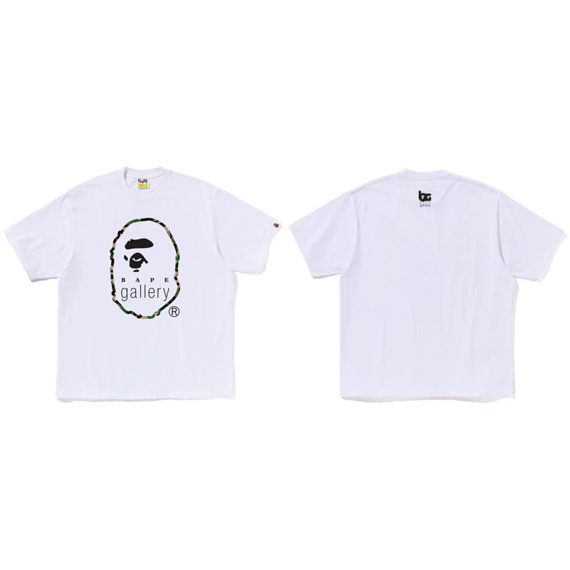 BAPE Ape Head & Shark Graphic Tee Loose Unisex Streetwear T-Shirt