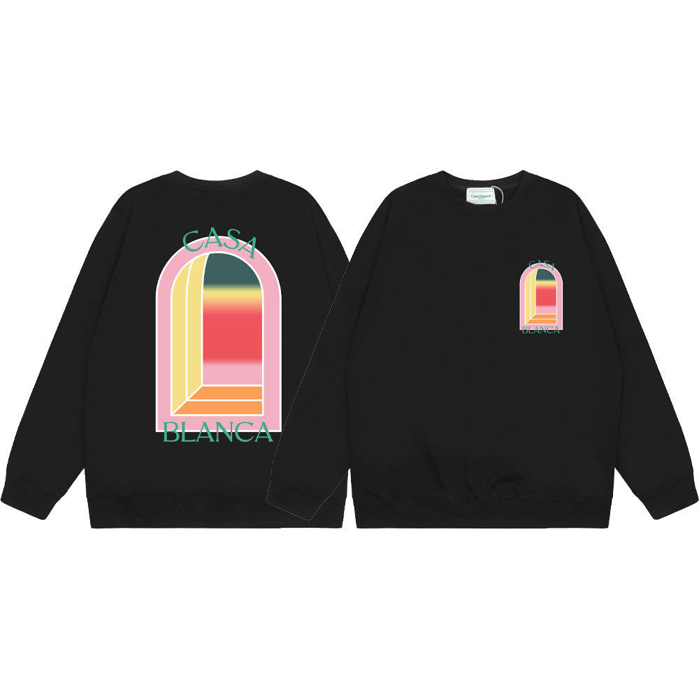 Casablanca Graphic Print Crew Neck French Terry Sweatshirt Unisex