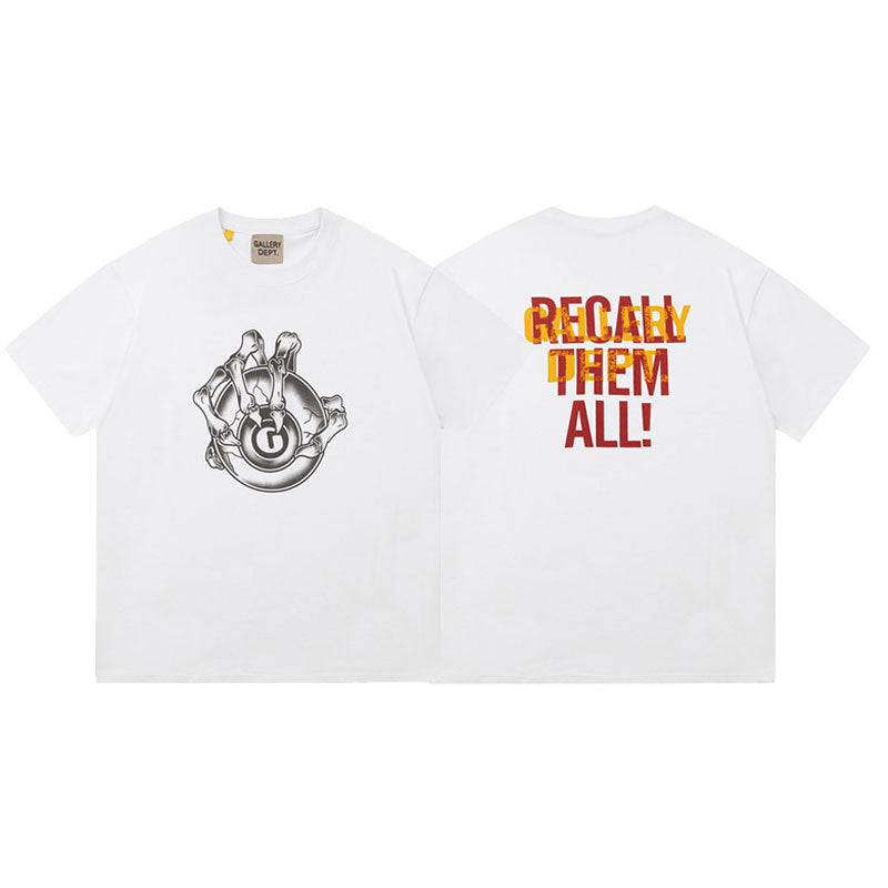 Gallery Dept Vintage Washed Graphic Short Sleeve Tee Streetwear Unisex