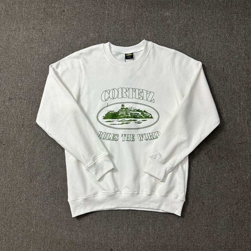 Corteiz Island Letter Graphic Oversized Crewneck Streetwear