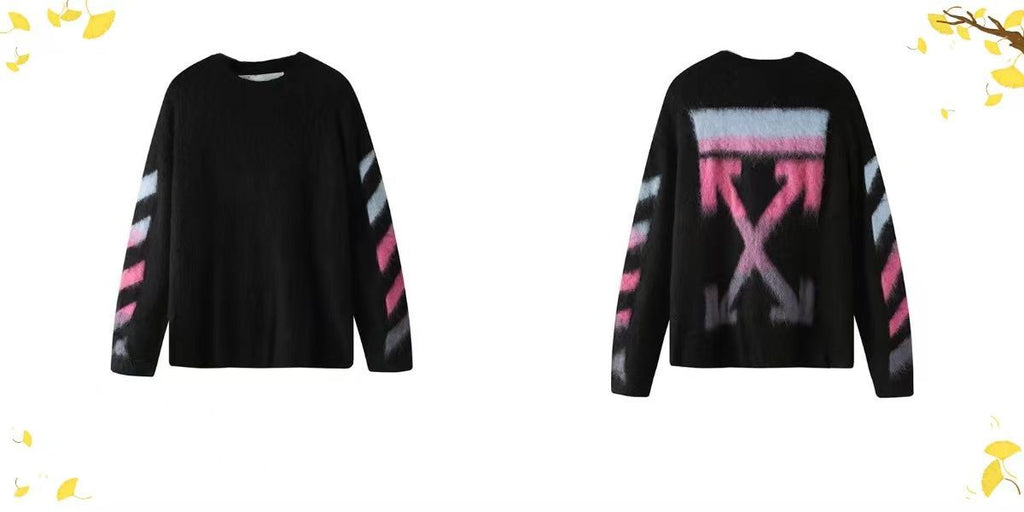 Off-White Diag Ombre Brushed Knit Crewneck Arrows Jumper