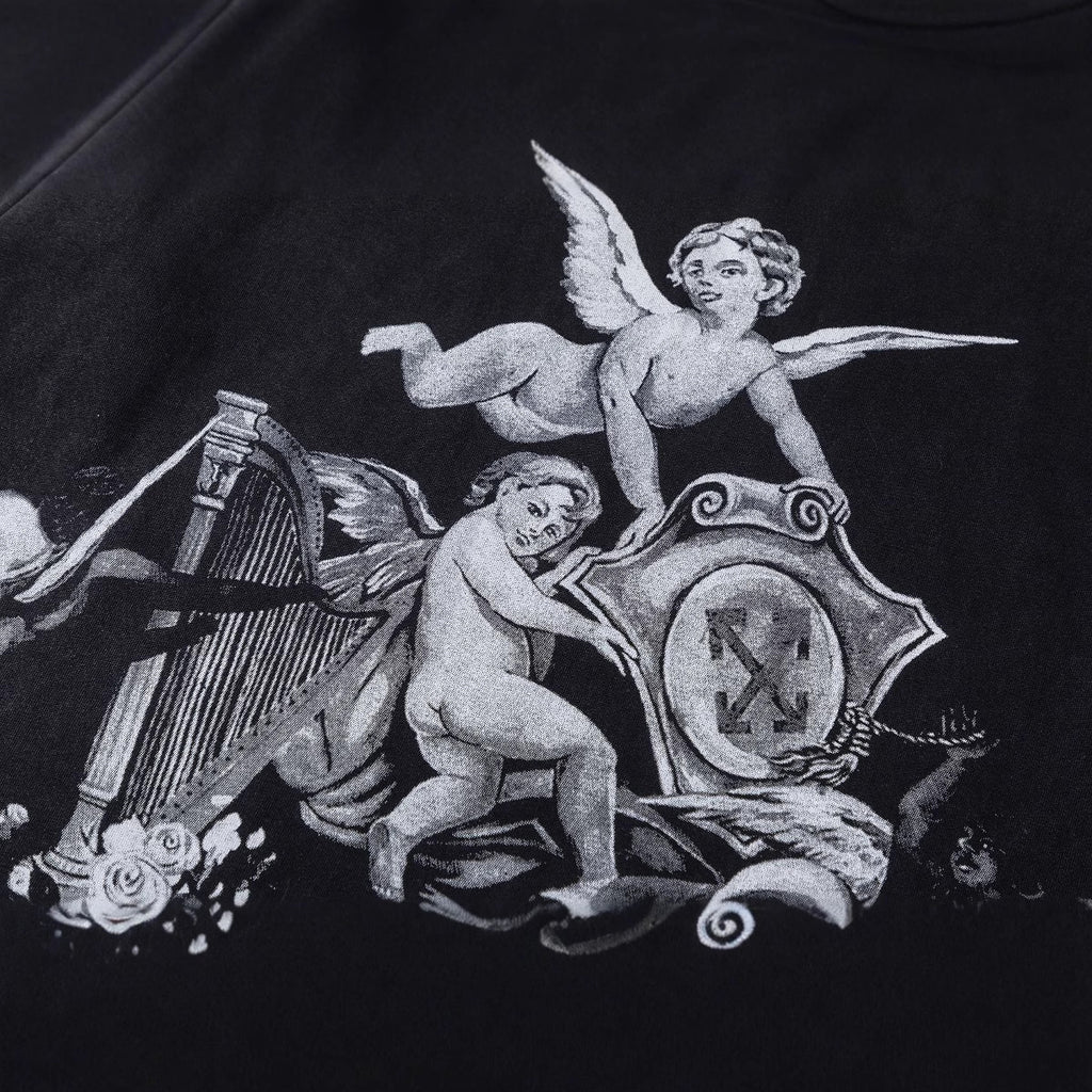 Off White Baby Angel Graphic Crew Neck Unisex T Shirt