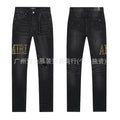 Amiri Washed Distressed Embroidered Slim Tapered Denim Jeans Unisex