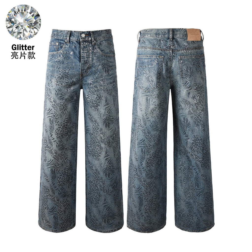 Purple Brand Rhinestone-Embellished Flared Jeans