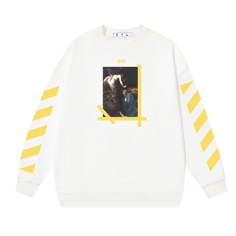 Off-White Multi Graphic Arrow Logo Unisex Crew Neck Sweatshirt