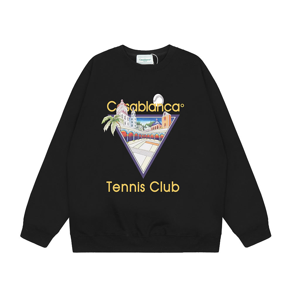 Casablanca Graphic Print Crew Neck French Terry Sweatshirt Unisex