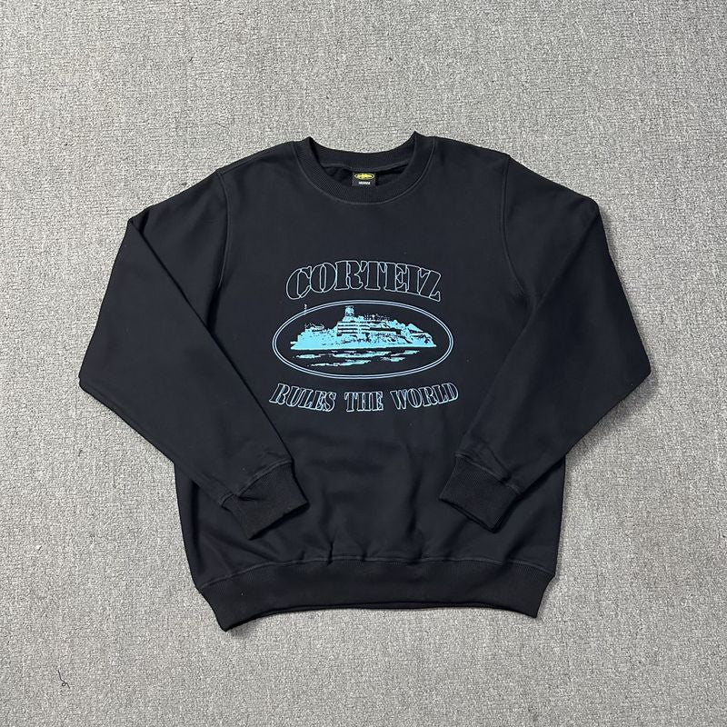 Corteiz Island Letter Graphic Oversized Crewneck Streetwear